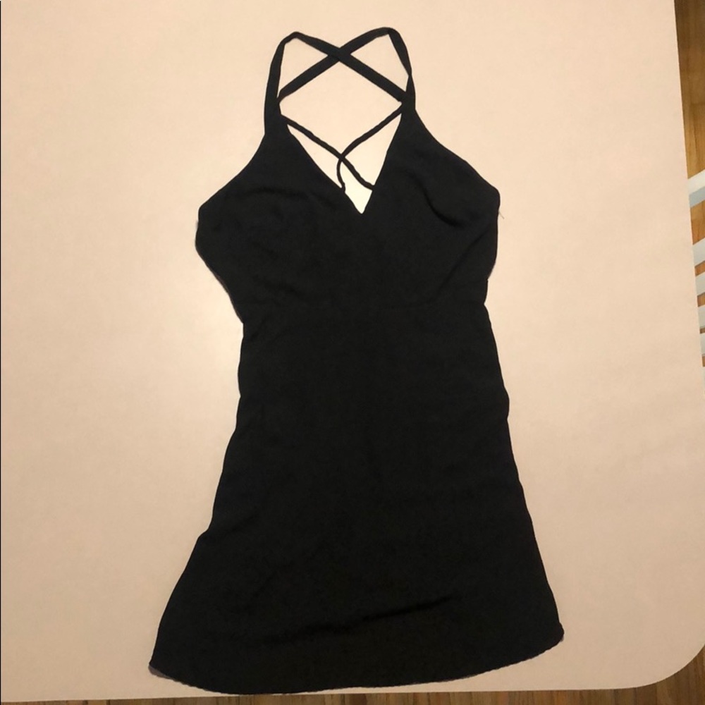 Black spaghetti strap dress